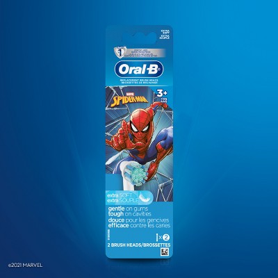 Oral-B Marvel's Spider-Man Kids Extra Soft Replacement Brush Heads 2ct