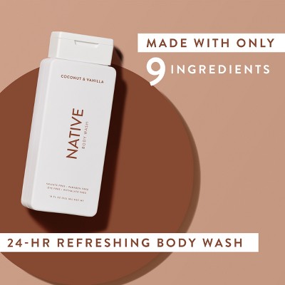 Native Body Wash Coconut Vanilla Sulfate Free 18 fl oz Imperfect Container