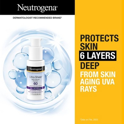 Neutrogena Ultra Sheer Moisturizing Face Serum SPF 60+ 1.7 fl oz - Missing Box