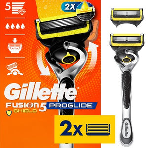 Gillette-ProGlide-Shield-Men's-Razor-+-2-Razor-Blade-Refills-Missing-Box-Razors-&-Razor-Blades
