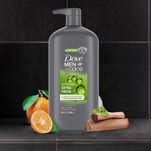Dove Men+Care Extra Fresh Refreshing Body & Face Wash Pump 30 fl oz