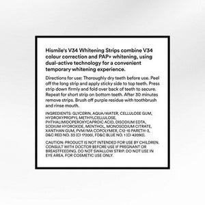 Hismile V34 Teeth Whitening Strips 14pk - Imperfect Box