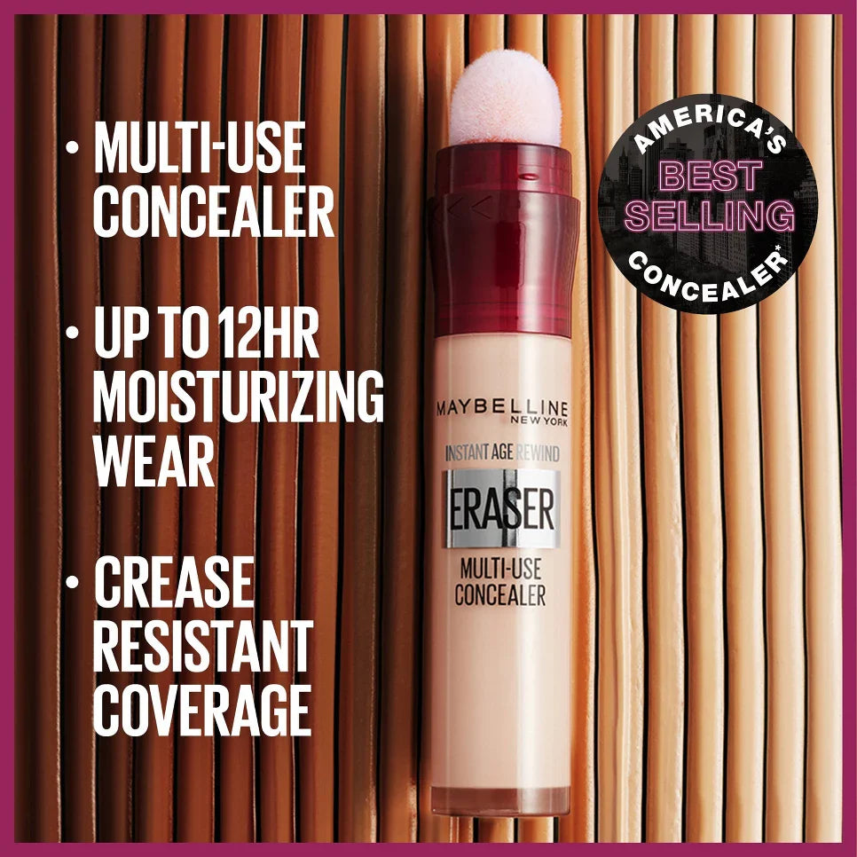 2-PACK Maybelline Instant Age Rewind Multi-Use Dark Circles Concealer Medium to Full Coverage - 0.2 fl oz