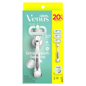 Venus Extra Smooth Sensitive Women's Razor + 3 Razor Blade Refills