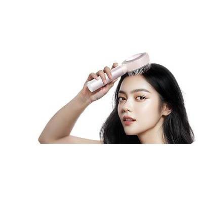 TYMO Trithera Scalp Therapy Red-Light Massage Brush Champagne Pink