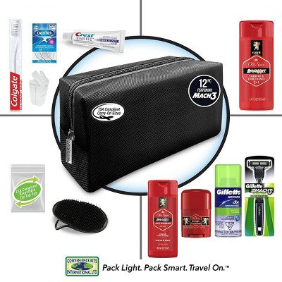 Convenience Kits International Men's Bath and Body Deluxe Travel Kit 12ct