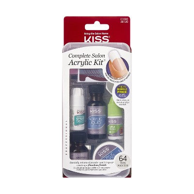 KISS-Products-Complete-Salon-Acrylic-DIY-Manicure-Kit-64ct-New-False-Nails