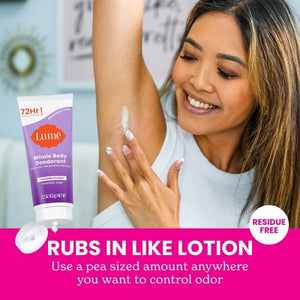 Lume Whole Body Women's Invisible Cream Tube Deodorant Lavender Sage Scent 2.2oz