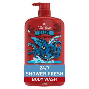 Old Spice Krakengard Body+Face Wash Deep Ocean Scent 33.4 fl