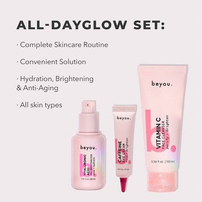 Beyou All Day Glow Set 3-Piece Skincare Routine 4.89 fl oz