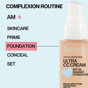 Pacifica Ultra CC Cream Radiant Foundation with SPF 17 Neutral/Fair 1 fl oz - Imperfect Box