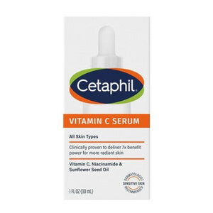 Cetaphil Brightening Vitamin C Face Serum with Niacinamide 1fl oz - Imperfect Box