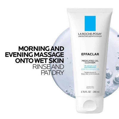 La Roche Posay Effaclar Acne Face Cleanser Medicated Gel 6.76 fl oz - New