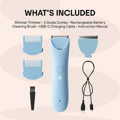 Meridian Slimmer Precision Pubic and Body Hair Trimmer - Sky Blue