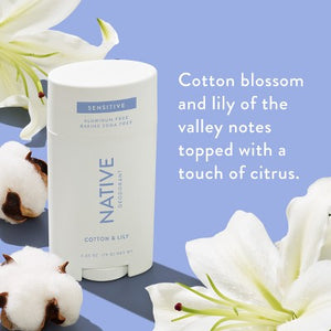 Native Sensitive Solid Deodorant Cotton & Lily 2.65oz
