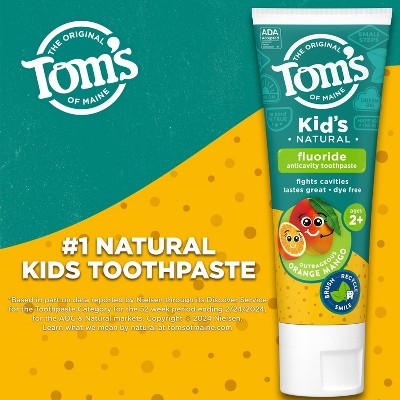 Tom's of Maine Kid's Toothpaste Orange-Mango 5.1oz 3ct Imperfect Box
