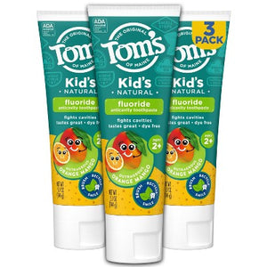 Tom's of Maine Kid's Toothpaste Orange-Mango 5.1oz 3ct Imperfect Box