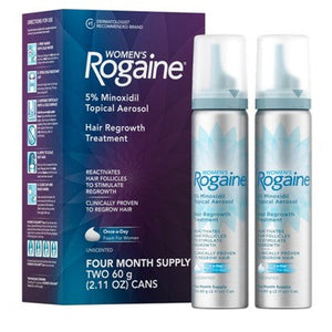 Women’s Rogaine 5% Minoxidil Foam for Hair Thinning and Regrowth 2.11oz