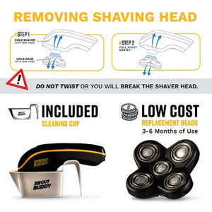 The Cut Buddy Bald Buddy Electric Cordless Head Shaver