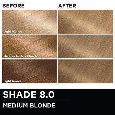 Garnier Olia Oil Permanent Hair Color 8.0 Medium Blonde 1 Kit 6.3 fl oz