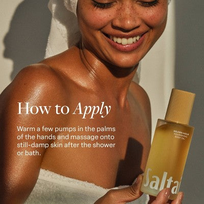 Saltair Nourishing Body Oil For Dewy and Glowing Skin Golden Hour 4 fl oz - Imperfect Container