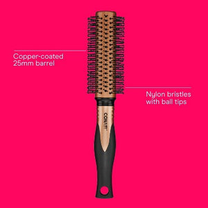 Conair Copper Pro Nylon Bristle Round Hair Brush Small Barrel All Hair - Imperfect Container