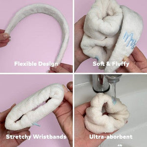 MakeUp Eraser 3-Piece Bridal Set with Headband and Wrist Guards