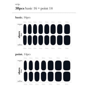 Ohora Gel Nail Basic Line Onyx 30ct