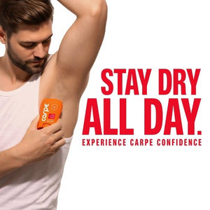 Carpe Men's 100H Sweat & Odor Control Antiperspirant Deodorant Citrus & Cedar 1.76oz - Imperfect Container