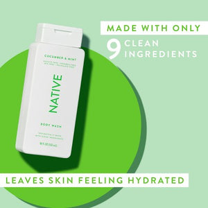 Native Body Wash for Women & Men Cucumber & Mint Sulfate Free 8 fl oz