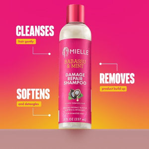 Mielle Organics Babassu & Mint Damage Repair Shampoo 8 fl oz - New