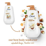 Dove Pamper Body Wash Pump Shea Butter & Vanilla 24hr Lotion-Soft Skin 30.6 fl oz - New
