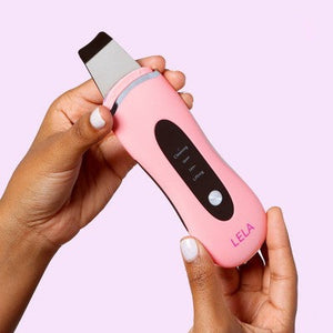 Spa Sciences LELA Ultrasonic Skin Scrubber Spatula Pink Imperfect Box