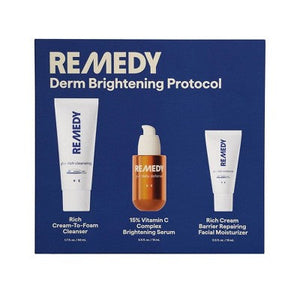 Remedy Skin Brightening 3-Piece Skincare Kit Gentle Cleanser Vitamin C Serum 2.7oz - Missing Box