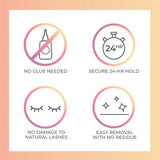 KISS Products imPRESS Press-On Self Adhesive Eyelashes Natural & Wispy 50ct - New