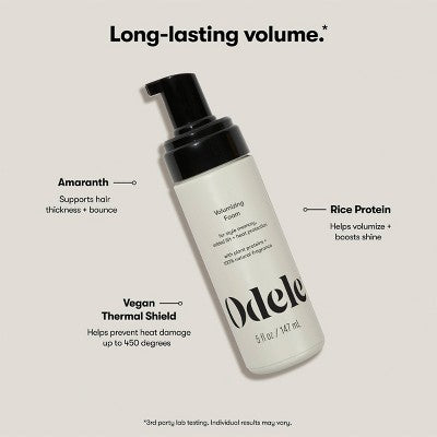 Odele Volumizing Foam for Lift + Heat Protection Hair Mousse 5oz