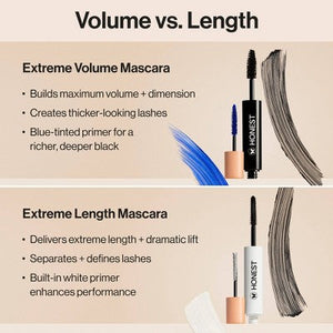 Honest Beauty Extreme Volume Mascara + Bold Lash Primer Black 0.27 fl oz - Imperfect Box