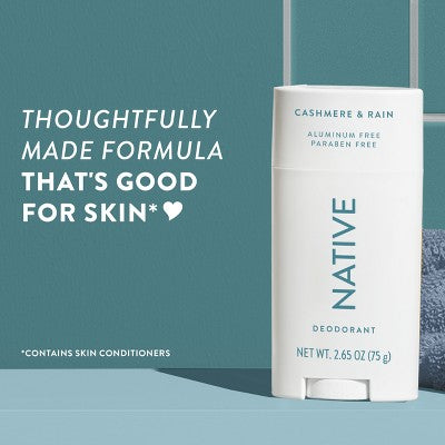 Native Deodorant for Women & Men Cashmere & Rain 2.65oz