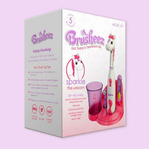 Brusheez Sparkle the Unicorn Kids Electric Toothbrush Set - Imperfect Box