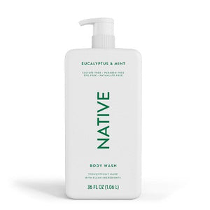Native Body Wash for Men & Women - Eucalyptus & Mint Sulfate Free 36 fl oz