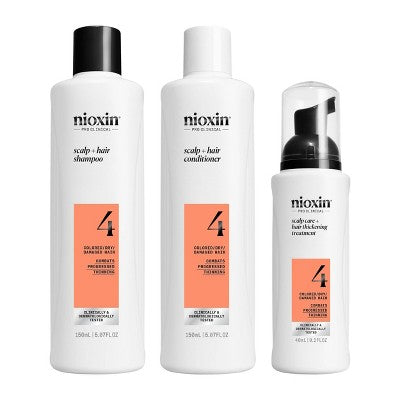 Nioxin-System-4-Hair-Thickening-Colored-&-Damaged-Hair-Shampoo-&-Conditioner-Kit-3ct-New-Hair-Care-Kits