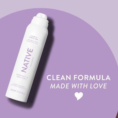 Native Spray Deodorant Lilac & White Tea Aluminum-Free 3.5oz