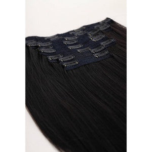 Curlkalon Blow Out Straight 12 Inch Clip-In Natural Black Hair Extensions 9ct