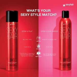 Sexy Hair Spray and Play Harder Hairspray 10oz - Imperfect Container