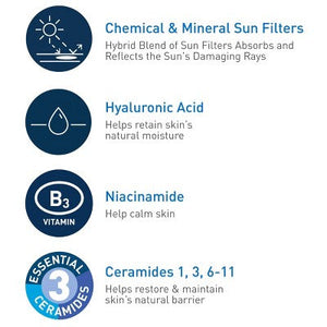 CeraVe Hydrating Sheer Sunscreen Lotion for Face and Body SPF 30 5oz - Imperfect Container