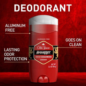 Old Spice Red Collection Solid Deodorant for Men Swagger Scent 2 Pack