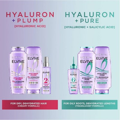 L'Oreal Paris Elvive Hyaluron Pure Rehydrating Conditioner for Oily Hair 28 fl oz