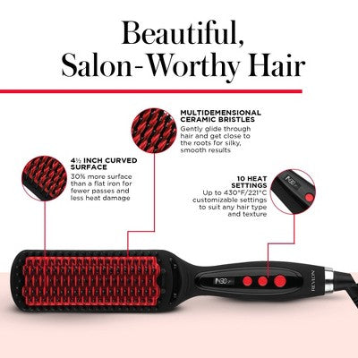 Revlon SmoothStay XL Heated Straightening Brush - Imperfect Box