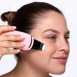 Spa Sciences LELA Ultrasonic Skin Scrubber Spatula Pink Imperfect Box