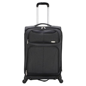 Skyline 24" Medium Checked Softside Luggage Spinner Suitcase Zip Closure